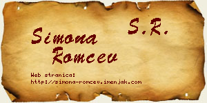Simona Romčev vizit kartica